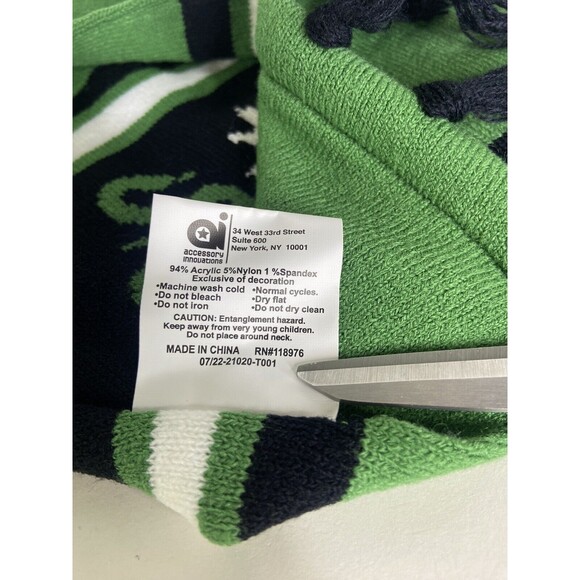 Harry Potter Slytherin Winter Scarf Knit with Tassels Adult Unisex NEW - Picture 4 of 6